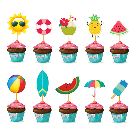 Summer Theme Classic Cupcake Topper