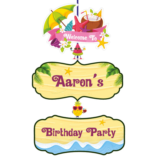 Summer Theme Personalized Door Poster