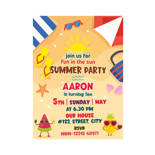 Summer Theme Invite