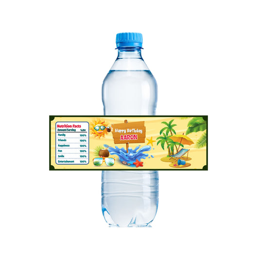 Summer Theme Water Bottle Sticker