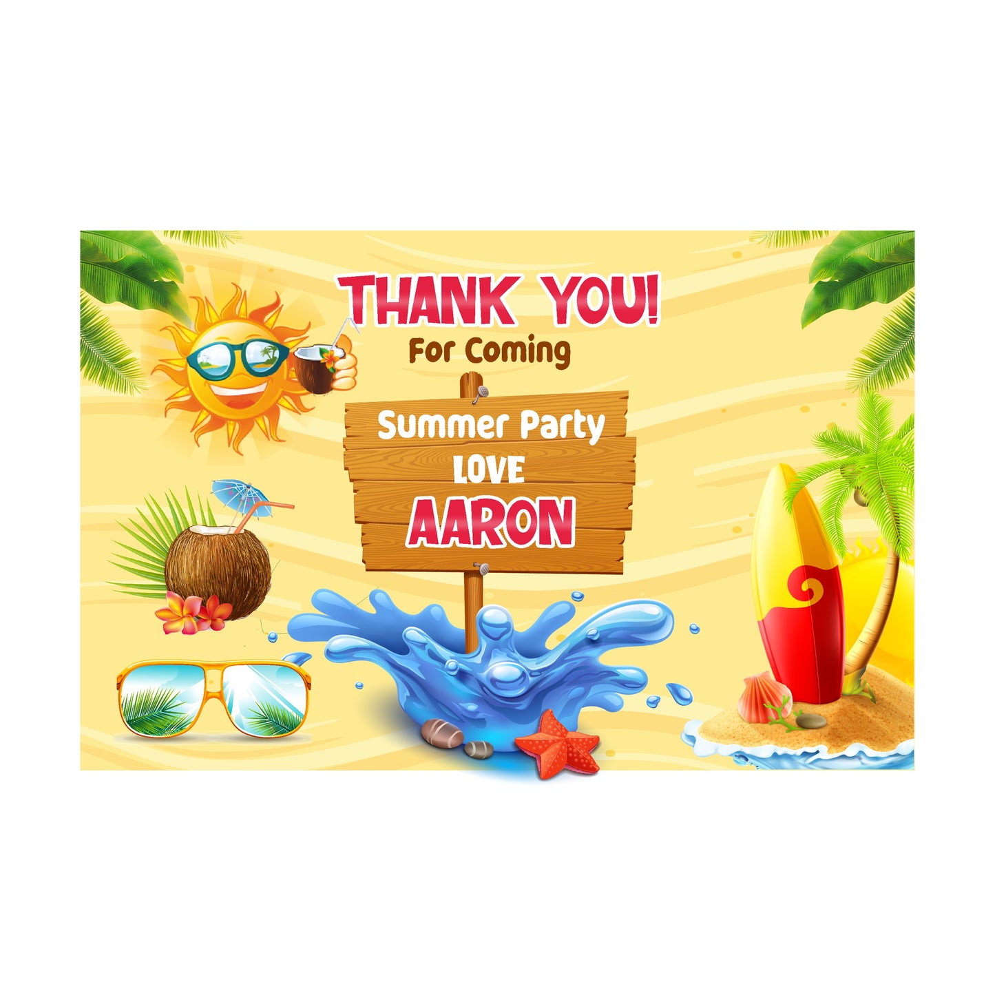 Summer Theme Thank You Cards