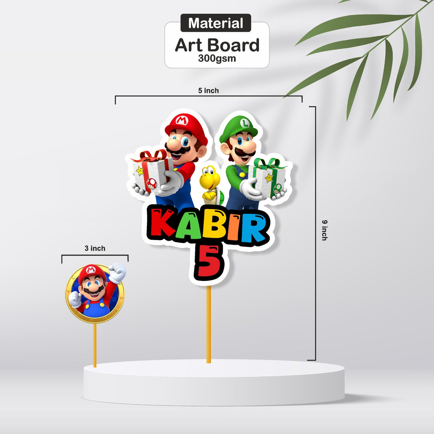 Super Mario Birthday Theme Caketopper