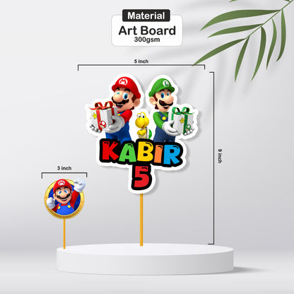 Super Mario Birthday Theme Caketopper