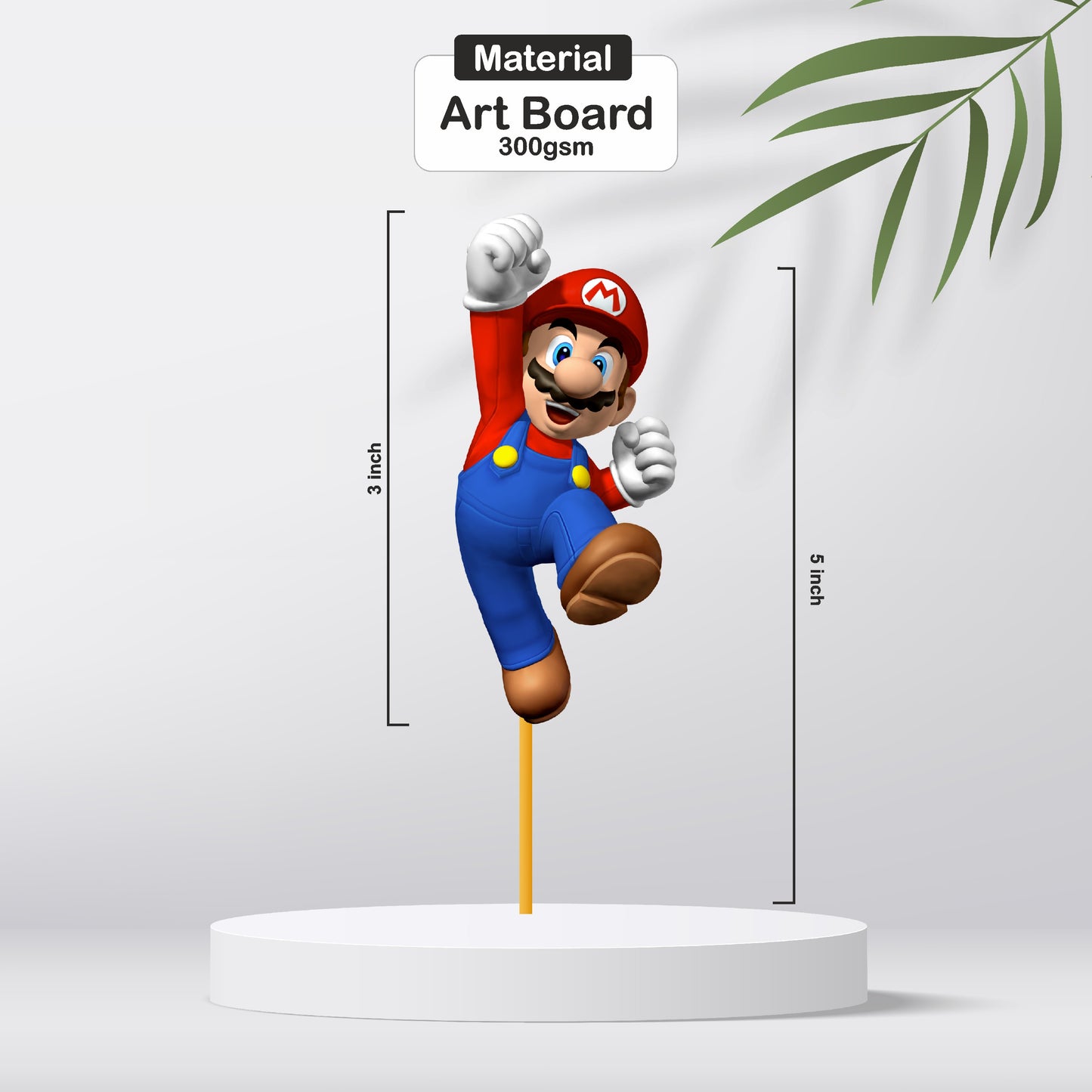 Super Mario Birthday Theme Character Cupcake Topper