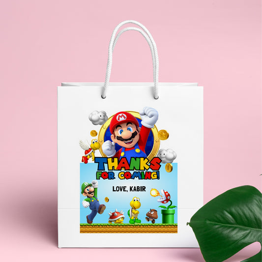 Super Mario Birthday Theme Regulor Retrun Gift Bag for birthday party