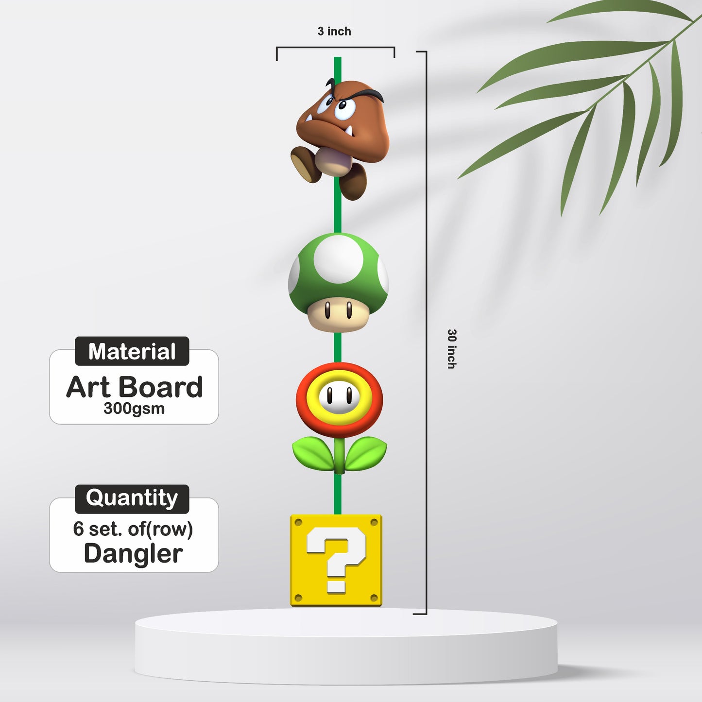 Super Mario Birthday Theme Classic Danglers