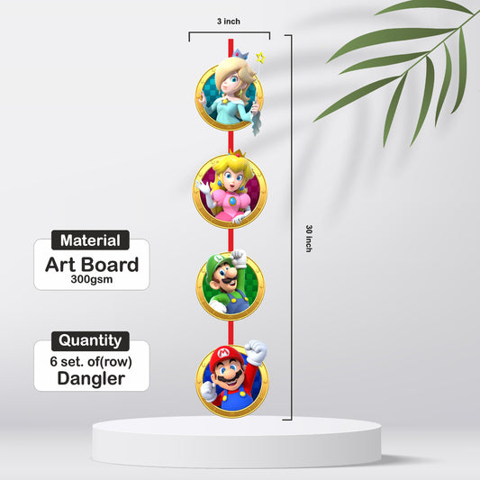 Super Mario Birthday Theme Premium Danglers