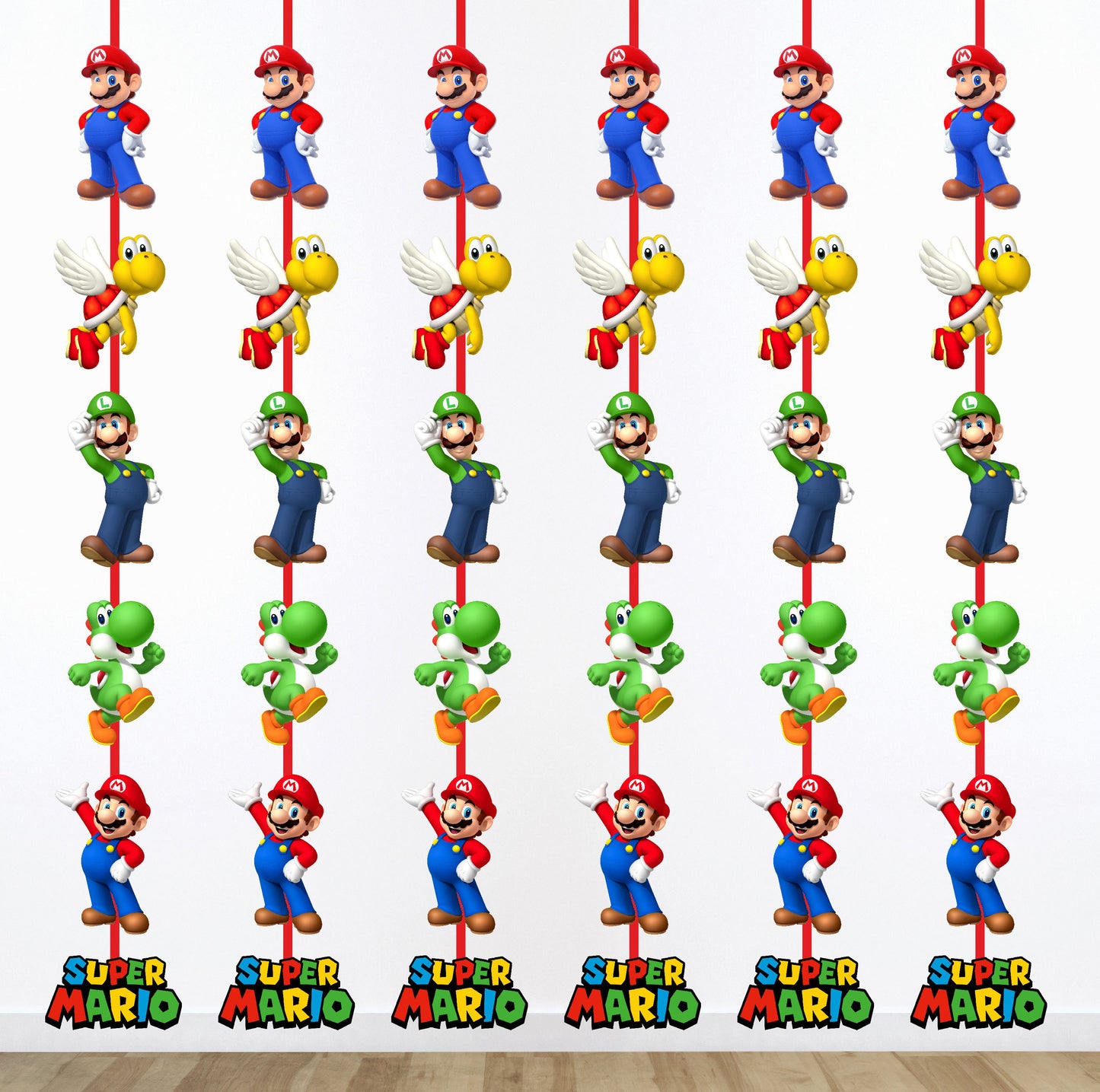 Super Mario Birthday theme character danlgers for birthday decor