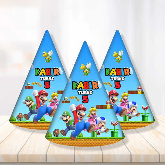 Super Mario Birthday Theme Hat for birthday party