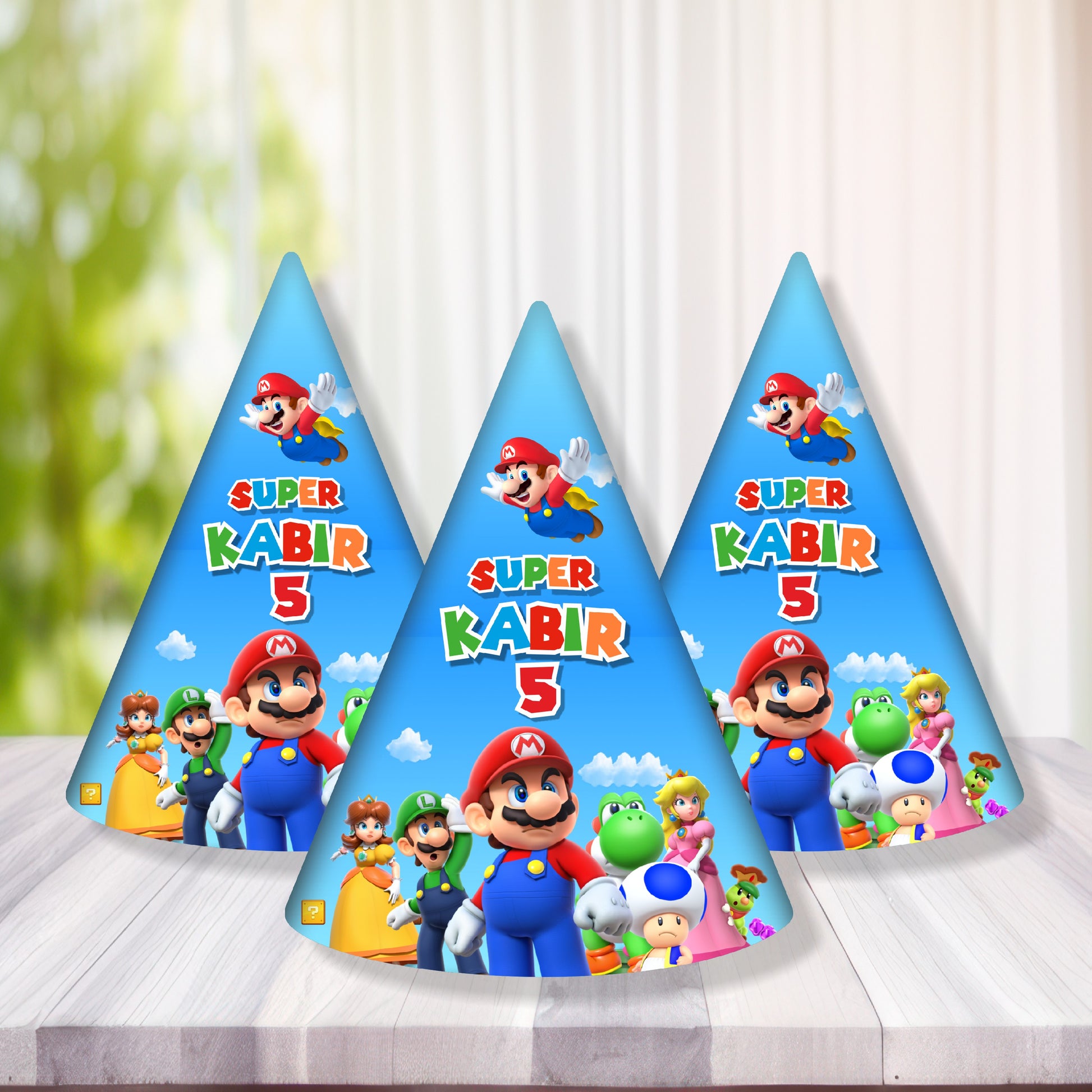 Super Mario Birthday Personalized hat for birthday party