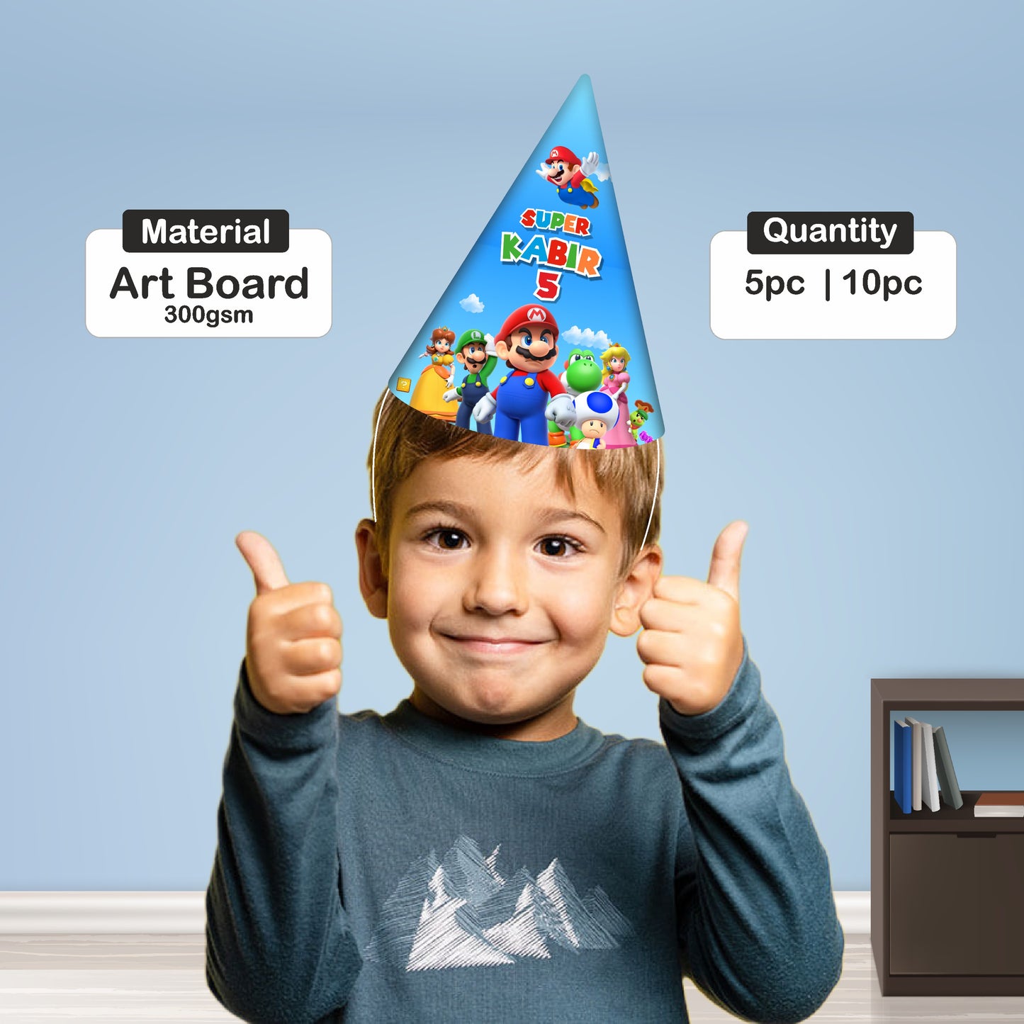 Super Mario Birthday Theme Personalized Hat