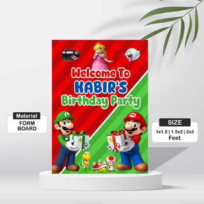 Super Mario Theme Personalized Welcome Board