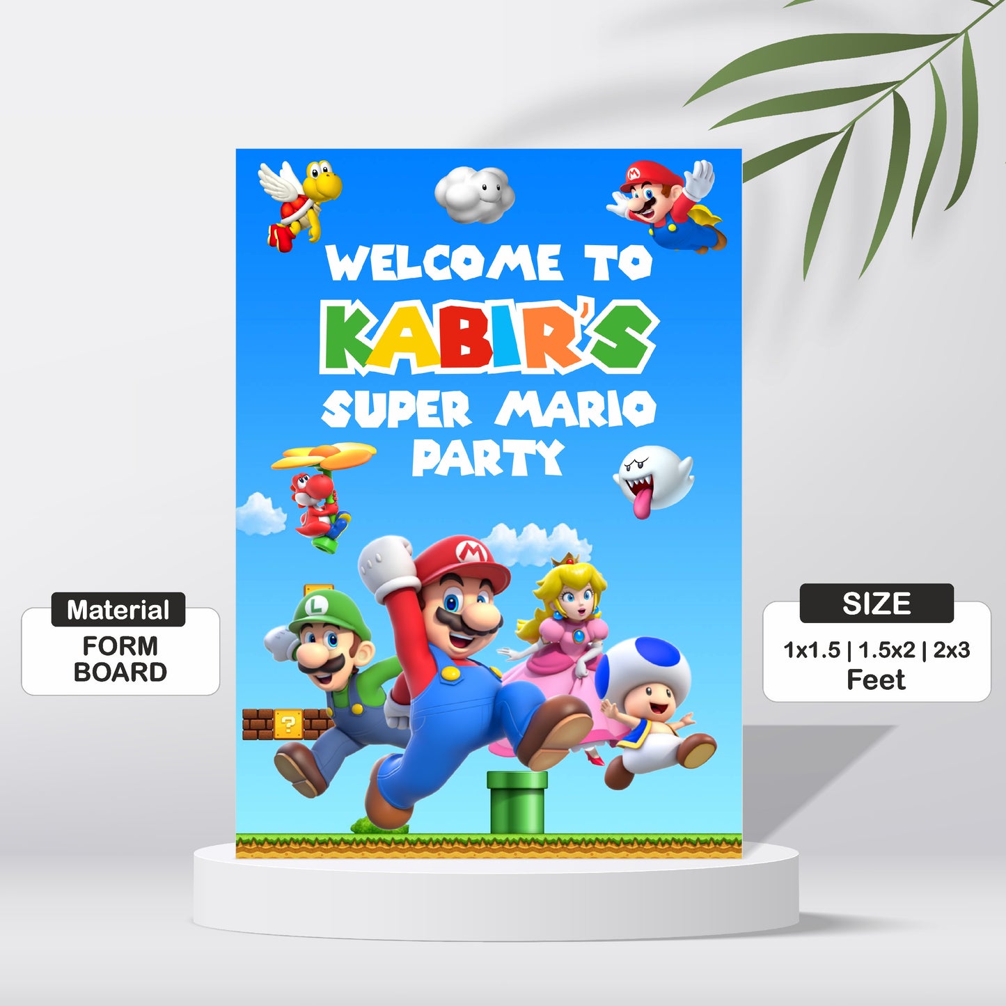 Super Mario Theme Welcome Board