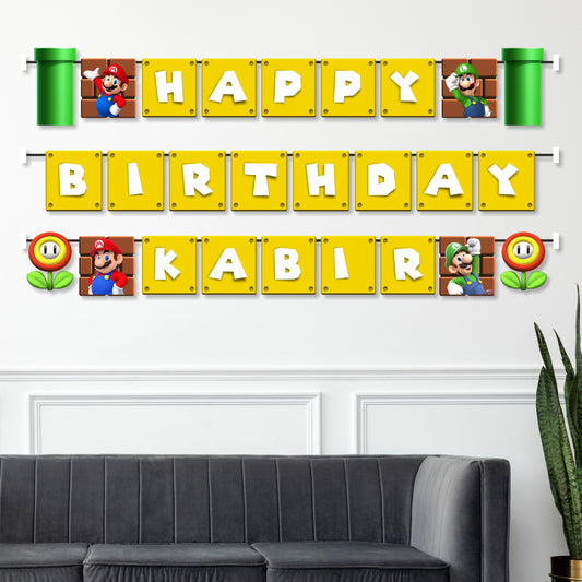 Super Mario Birthday Theme Classic Bunting
