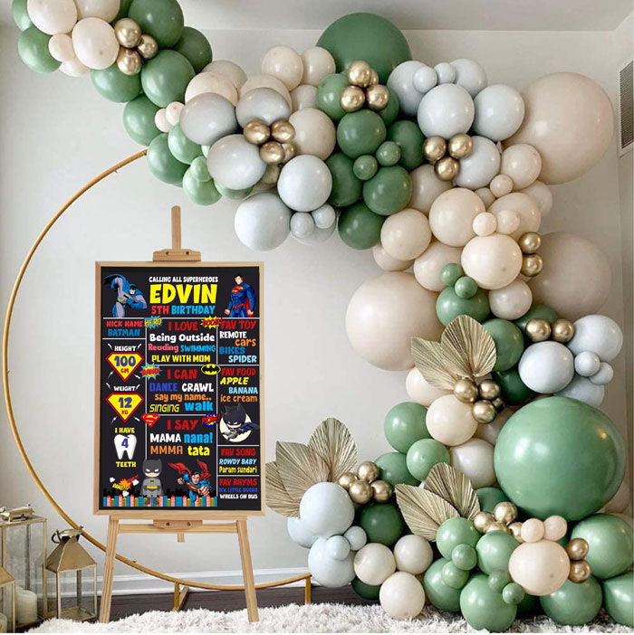 Super Heros Boy Theme Chalkboard
