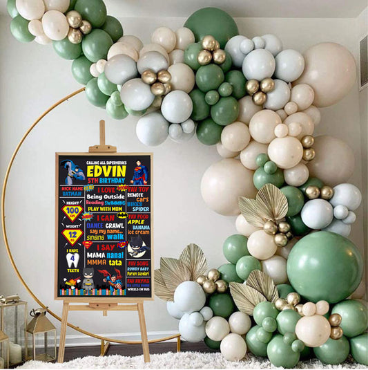 Super Heros Boy Theme Chalkboard