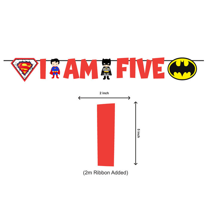 Super Heros Boy Theme Age Bunting