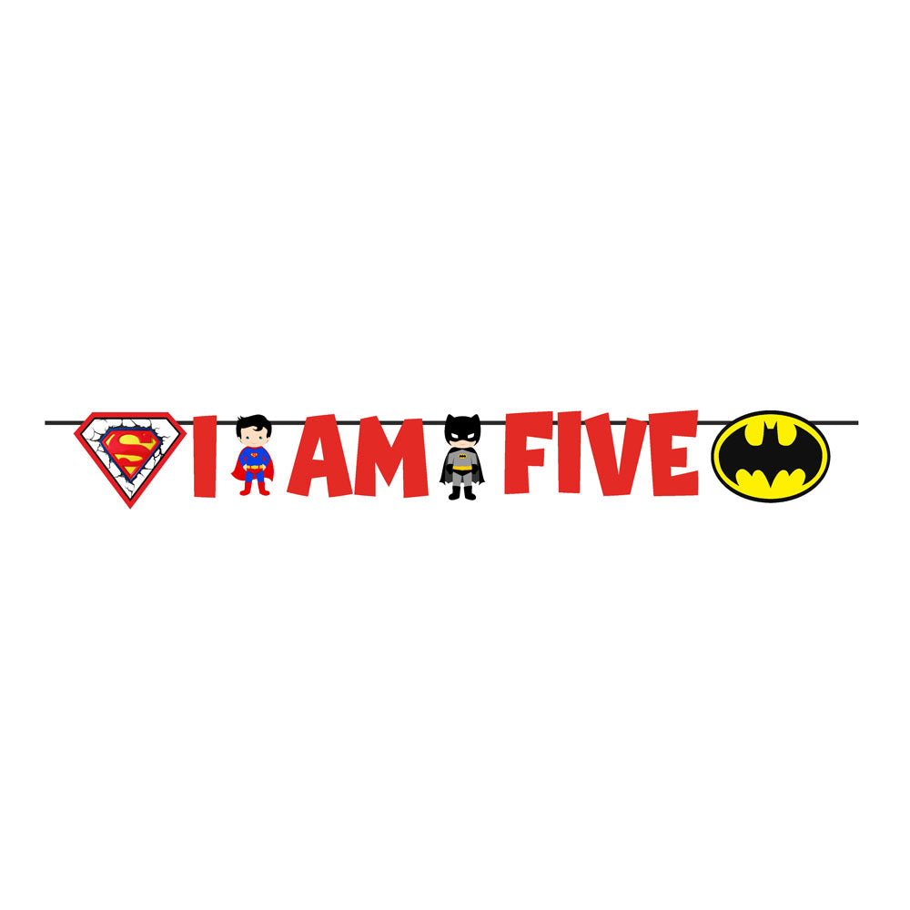 Super Heros Boy Theme Age Bunting