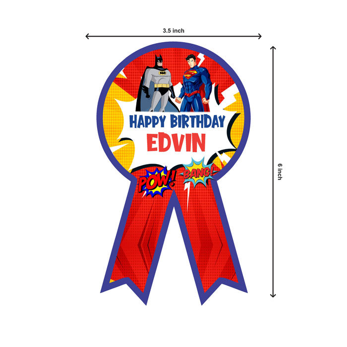 Super Heros Boy Theme Water Bottle Sticker