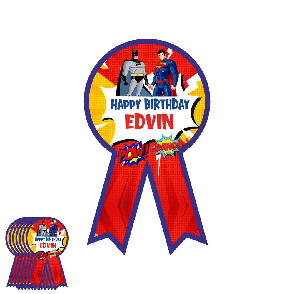 Super Heros Boy Theme Water Bottle Sticker