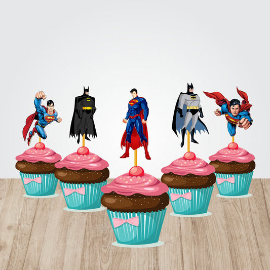 Super Heros Boy Theme Cupcake Topper