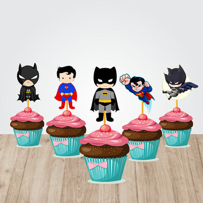 Super Heros Boy Theme Classic Cupcake Topper