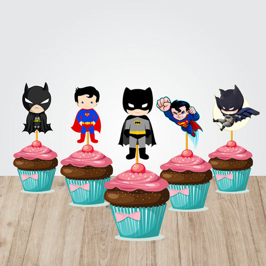 Super Heros Boy Theme Classic Cupcake Topper