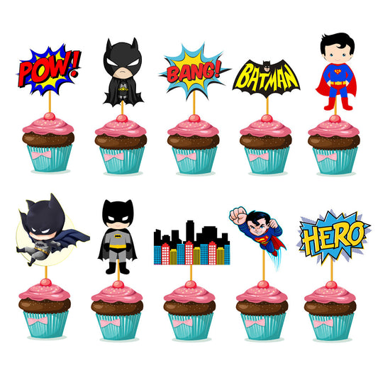 Super Heros Boy Theme Classic Cupcake Topper