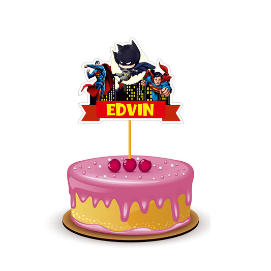 Super Heros Boy Theme Personalized Caketopper