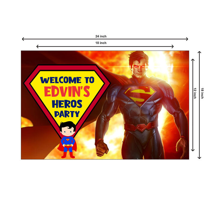 Super Heros Boy Theme Personalized Welcome Board