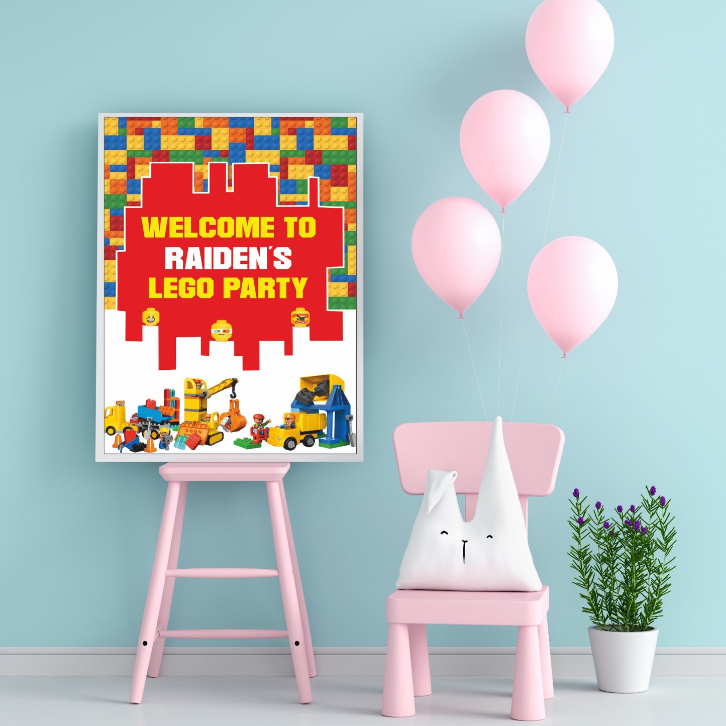 Lego Theme Welcome Board