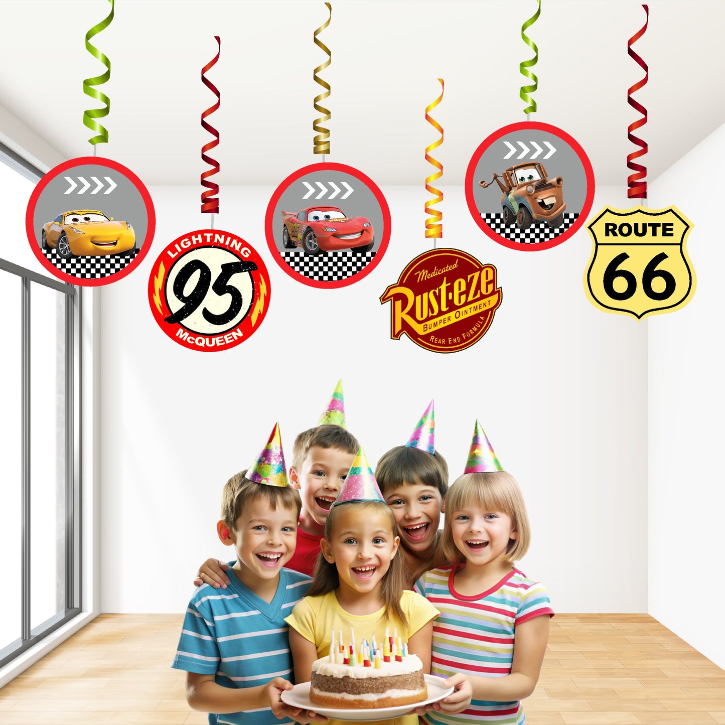 McQeen Car Theme Classic Swirls