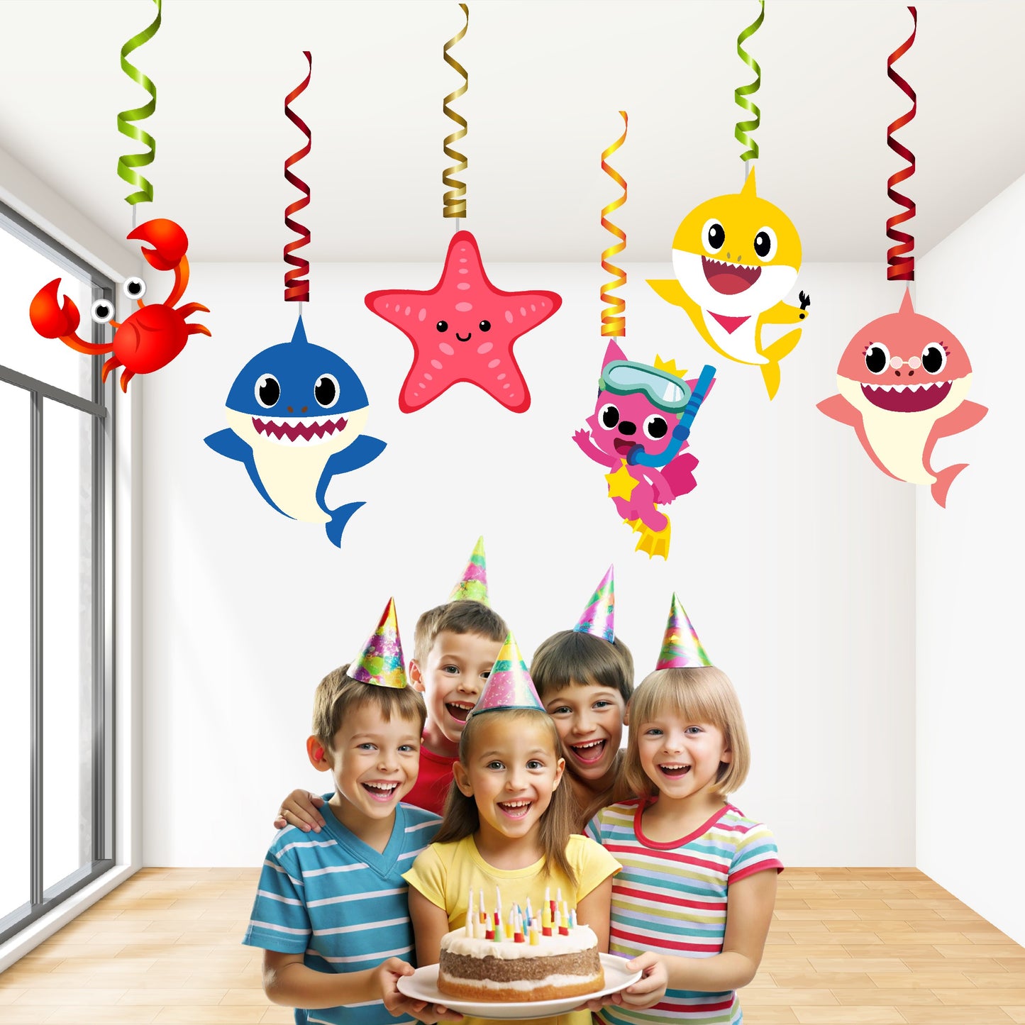 Baby Shark Theme Swirls