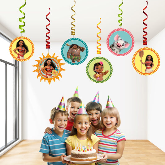 Moana Theme Round Swirls