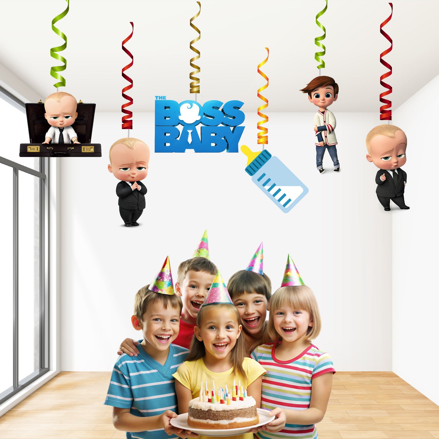 Boss Baby Theme Character Swirls