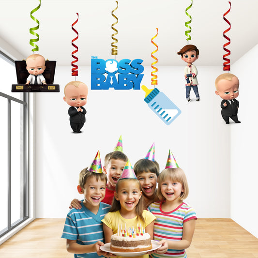 Boss Baby Theme Character Swirls