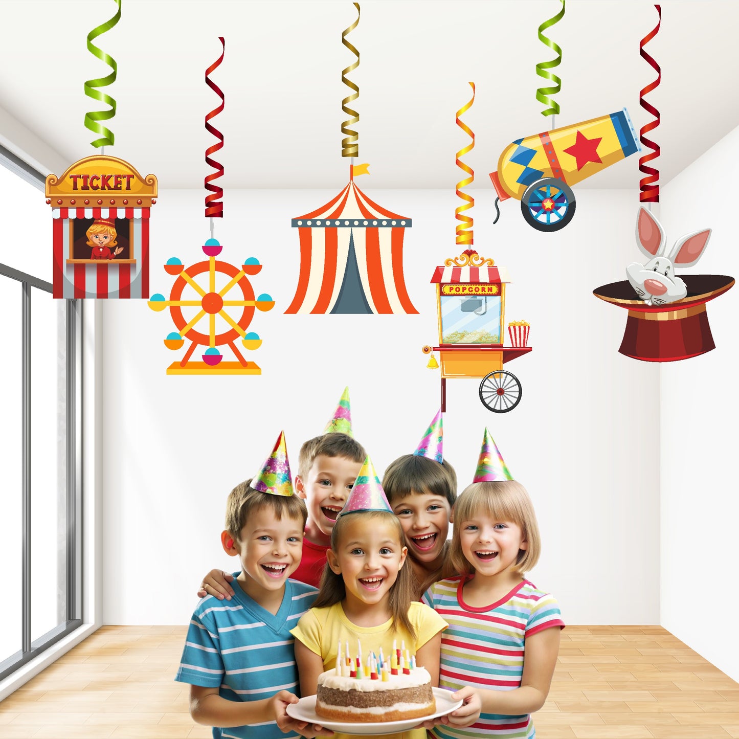 Carnival Theme Swirls