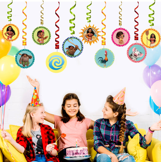 Moana Theme Round Swirls