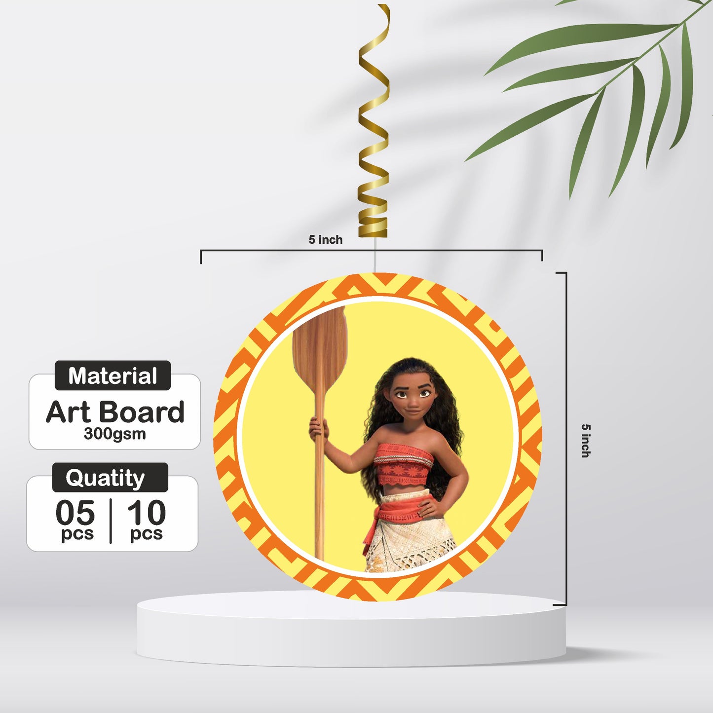 Moana Theme Round Swirls