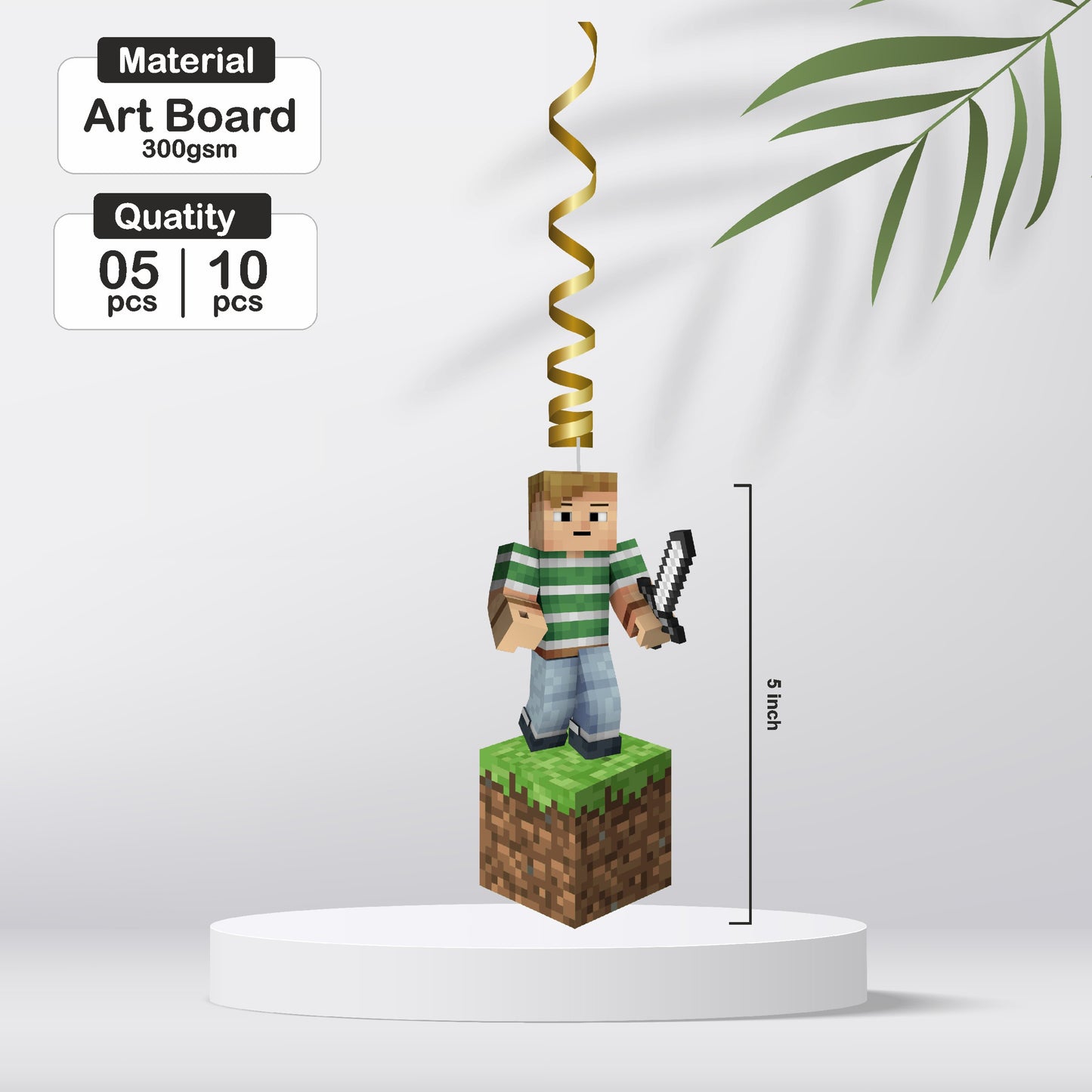 Minecraft Theme Character Swirls