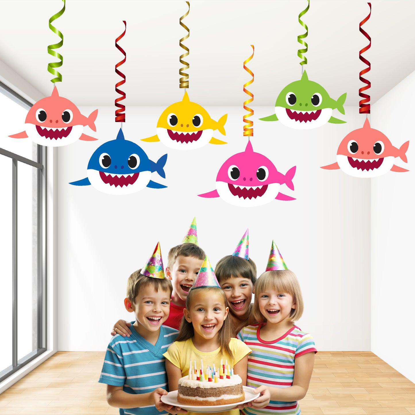 Baby Shark Theme Classic Swirls