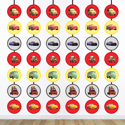 McQeen Car Theme Round Danglers