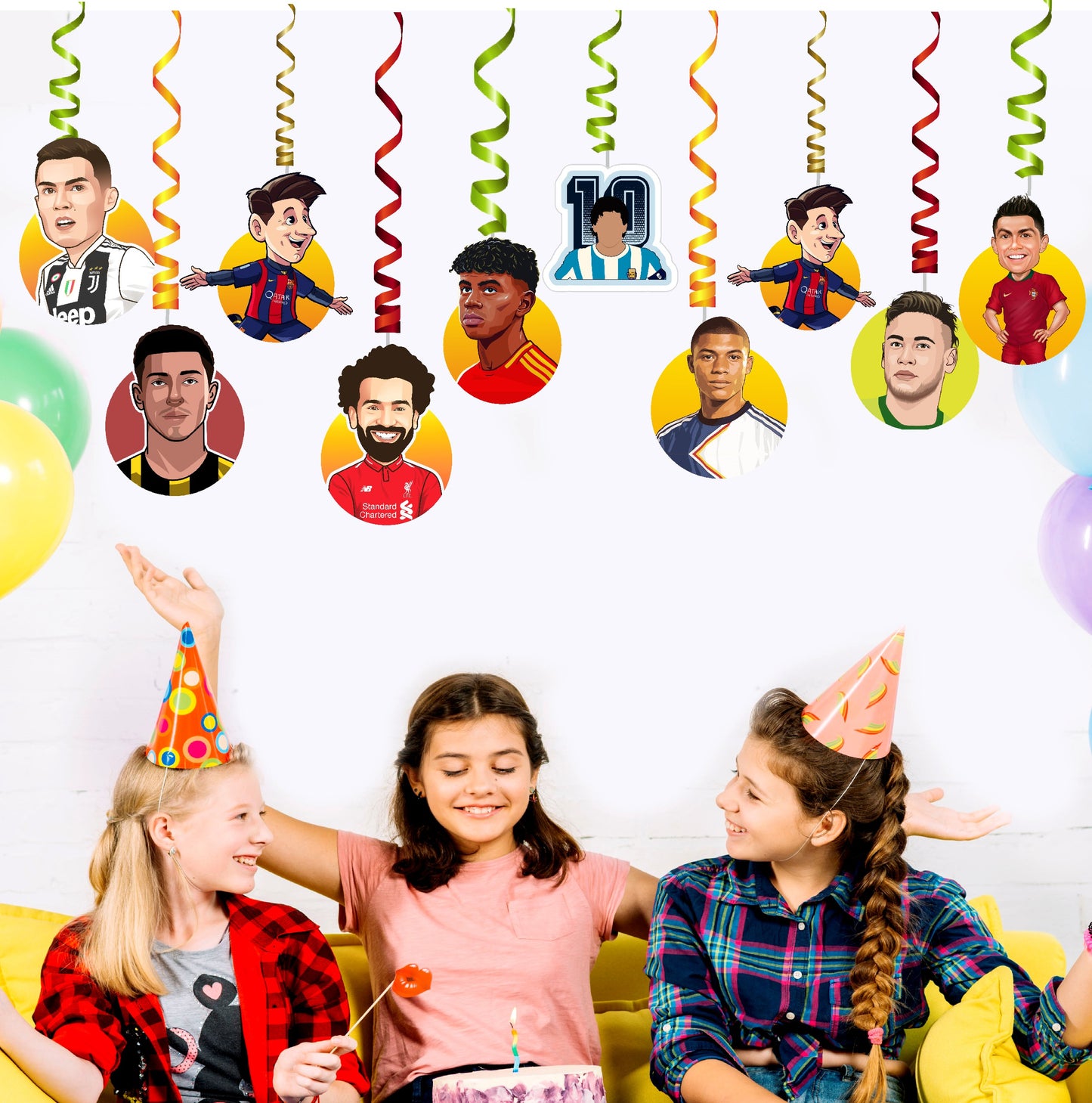 Football Theme Character Swirls