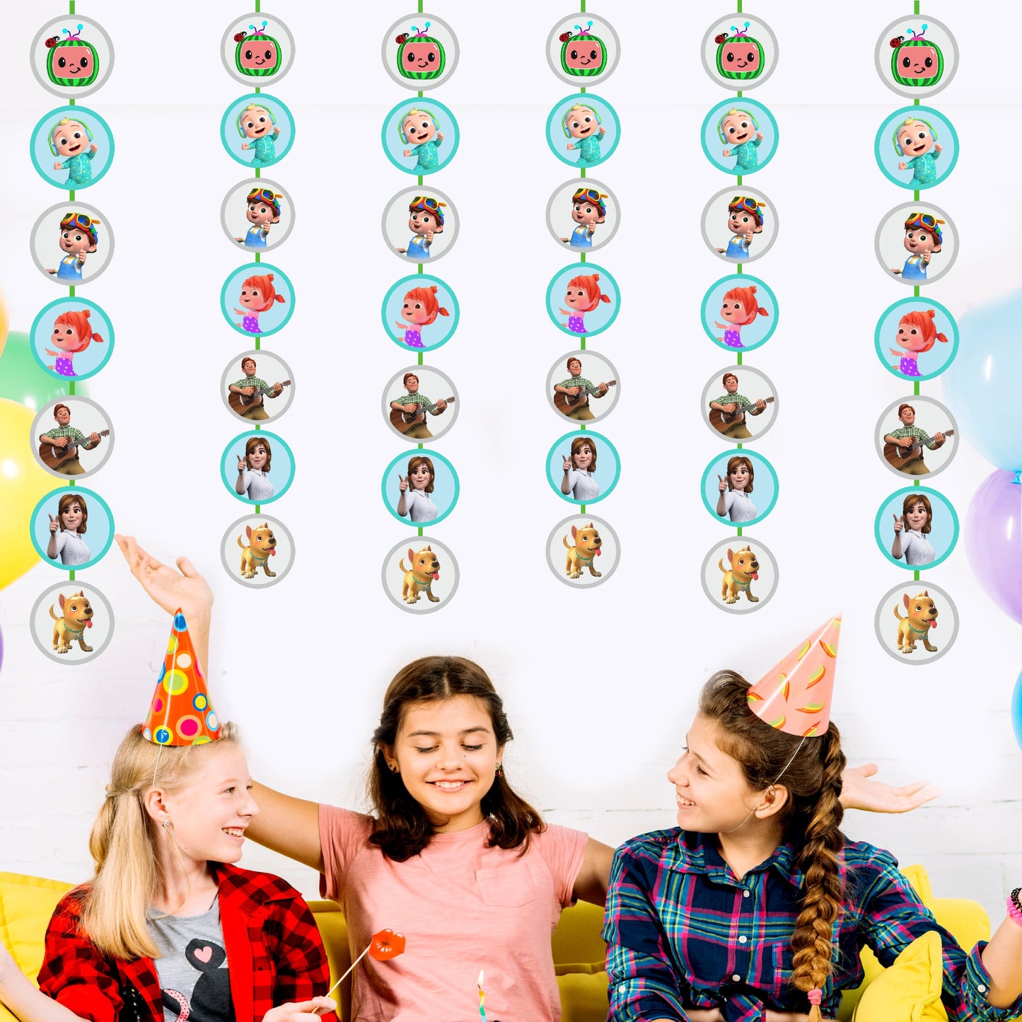 Cocomelon Theme Round Danglers