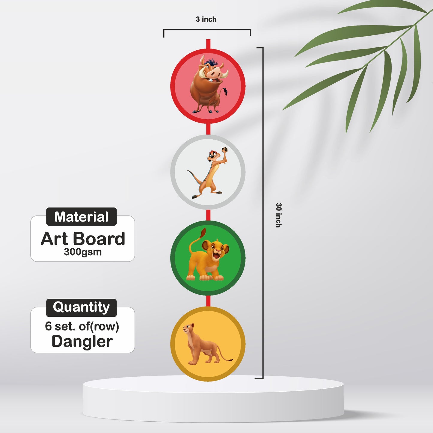 Lion King Theme Round Danglers