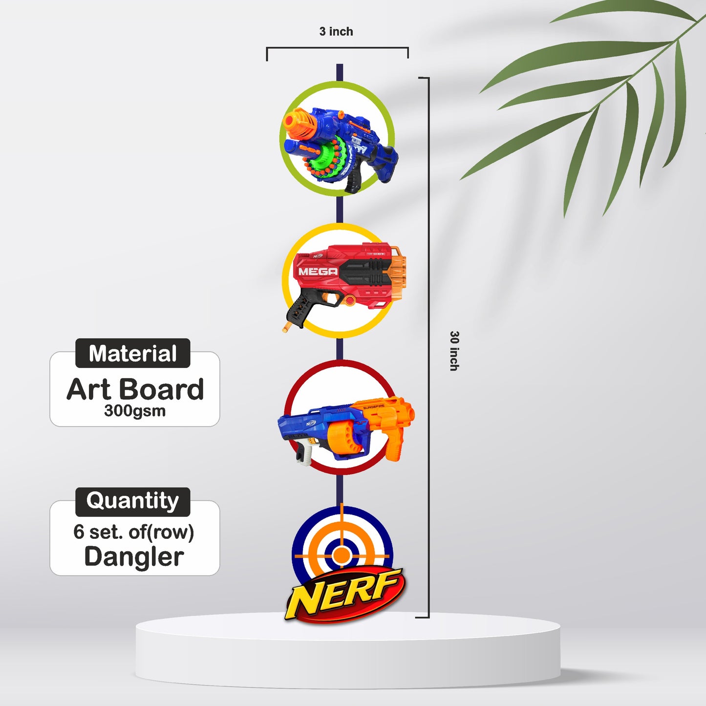 Nerf Gun Theme Danglers