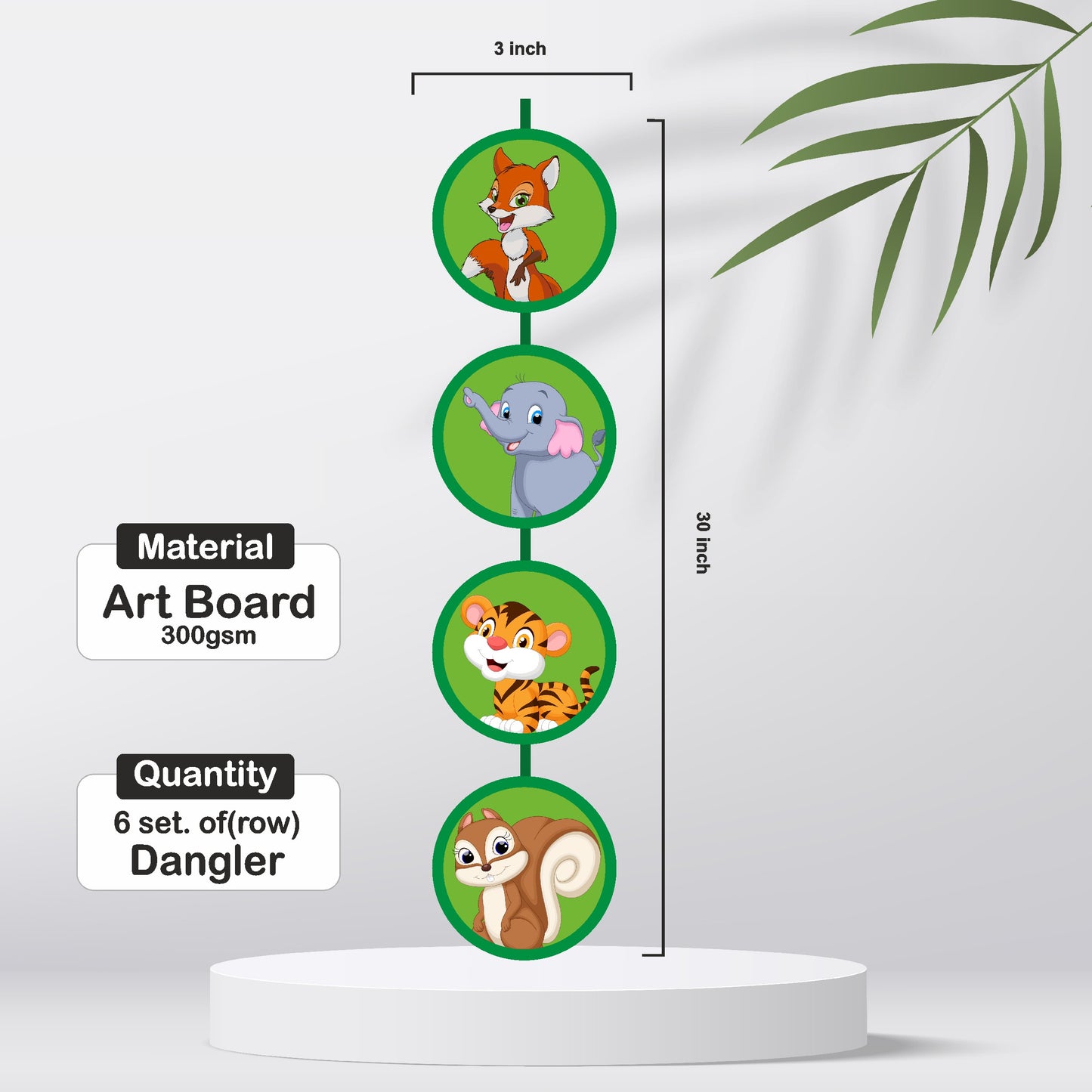 Jungle Theme Round Danglers