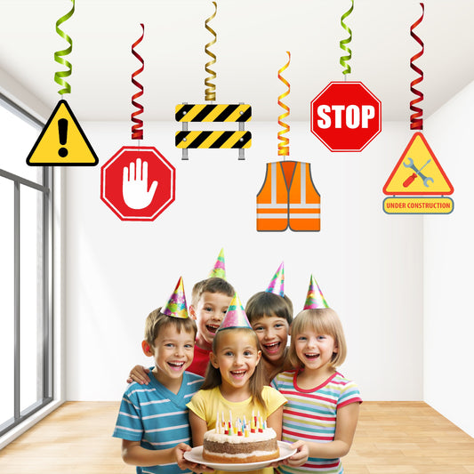 Construction Theme Classic Swirls