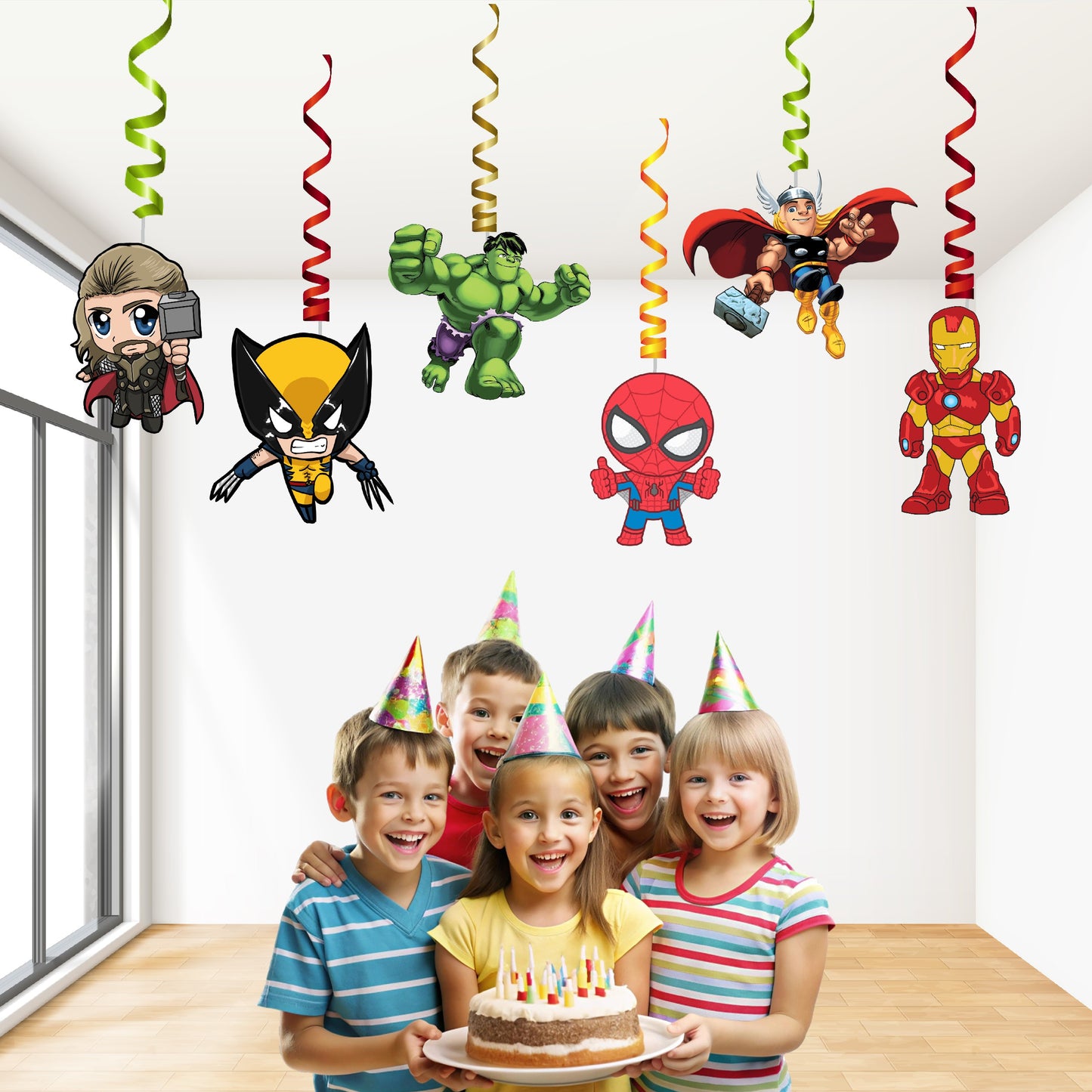 Avengers Theme Character Swirls