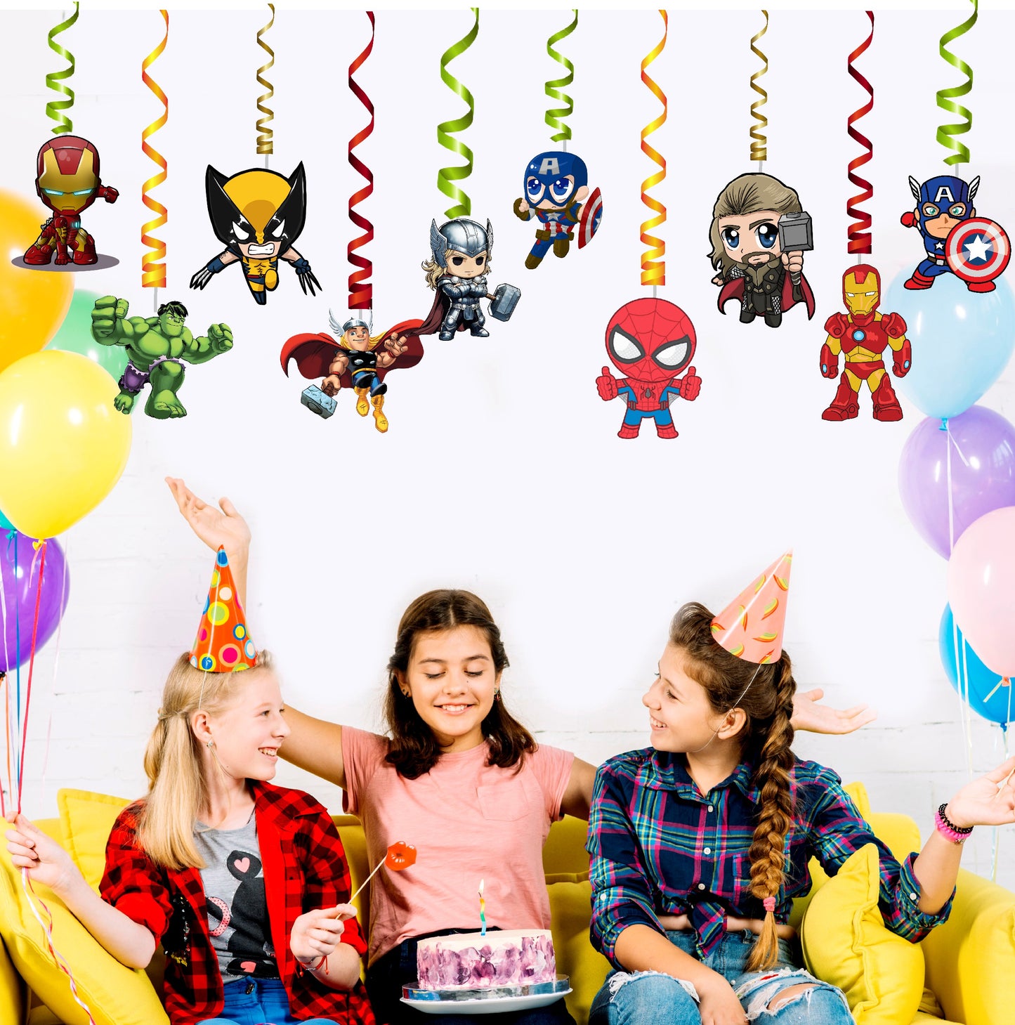 Avengers Theme Character Swirls